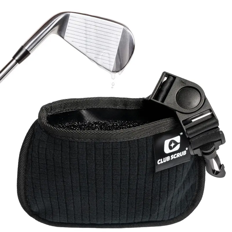 Mini Club Scrub Club Scrub - Pro Model Golf Club & Ball Cleaning Bag with Waterproof Clean Face Technology Liner Detachable Clip Machine Washable Neoprene Exterior Dry Exterior Golf Gift