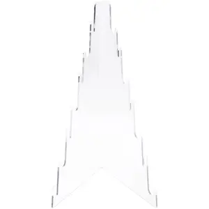 Plymor Clear Acrylic Knife Display Holder Rack, 12.5" H x 7.5" W x 8.5" D (Holds 7 Knives)