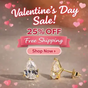 Évelle Pear Cut Stud Earrings | Silver & Gold Plated |