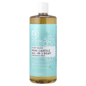 Dr. Jacobs Naturals Plant-Based Pure Castile All-In-1 Soap, Fragrance Free, 32 oz (946 ml)