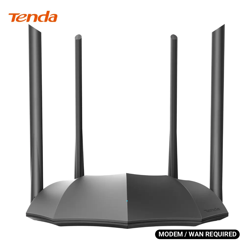 Tenda AC8 Smart WiFi Router - AC1200 Gigabit High-Speed Dual-Band 5 GHz Gaming Router, 3xWAN/LAN Gigabit Ports, 4x6dBi Antennas, MU-MIMO, Beamforming, IPv6, Guest WiFi, AP Mode, Parental Control, Easy Setup, App Support, Reliable Wired Connections, Smart