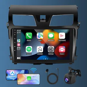 10'' Car Stereo for 2013-2015 Nissan Altima – with Wireless screen CarPlay &Android Auto, 2+32G, AHD Backup Camera, Mic, Repair Tools Automotive