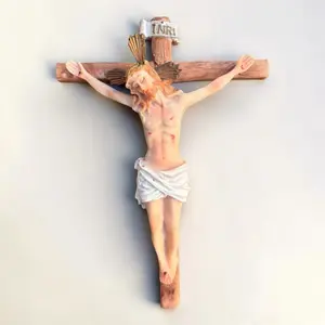 Jesus Crucifix Wall Cross 8 Inch – Catholic Crucifix with Corpus Christi Religious Wall Decor Christian Cross for Home Prayer Altar Church Spiritual Gift