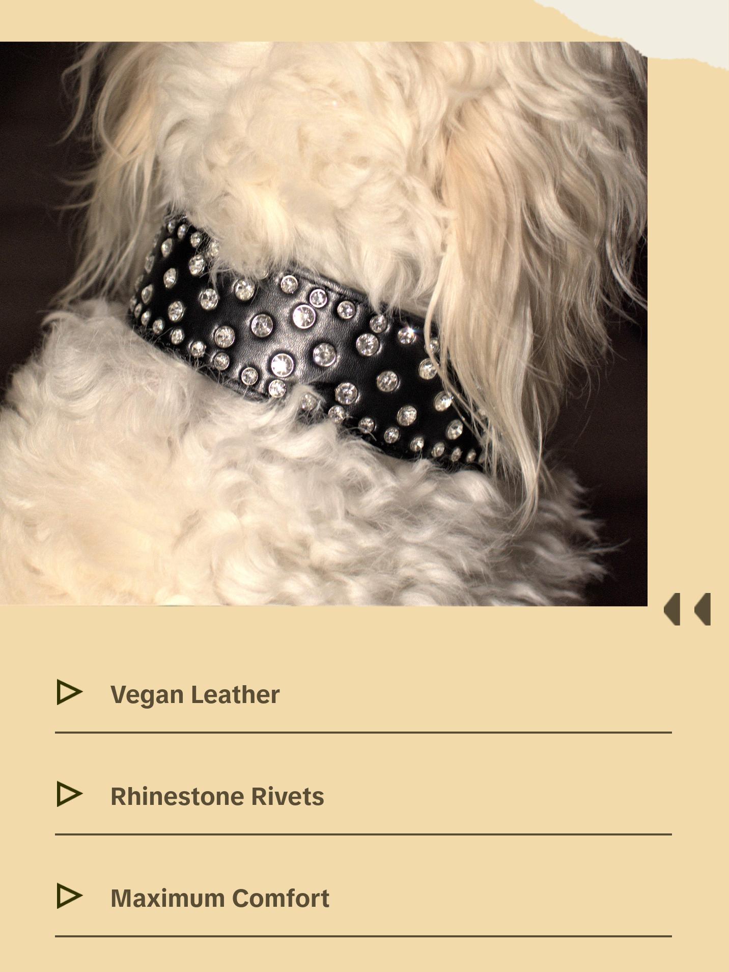 Black Bling Dog Collar