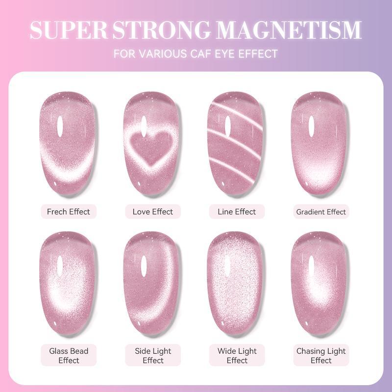 3 in 1 Nail Magnet Tool, Upgraded Nail Magnet Pens, Multi-Function Magnet Stick 3D Magnetic Cat Eye Gel Polish Nail Art, for Salon, Studio or Home