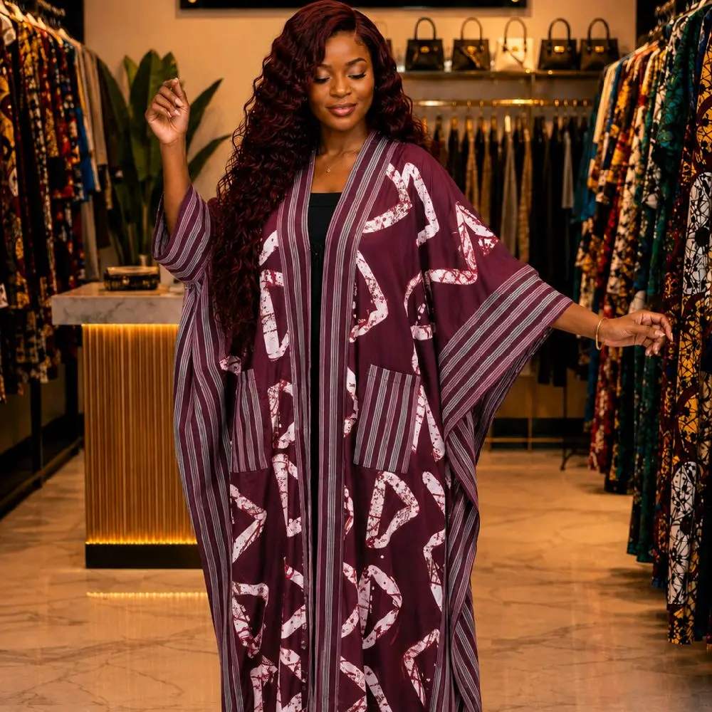 Women's Long Traditional Elegant 1-Piece Kimono Dress, Casual Style Dress