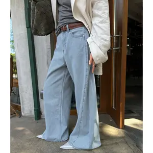 JCCC Women's Wide Leg Jeans High Waisted  Stretchy Straight Leg Jeans Loose Denim Pants with Pocket