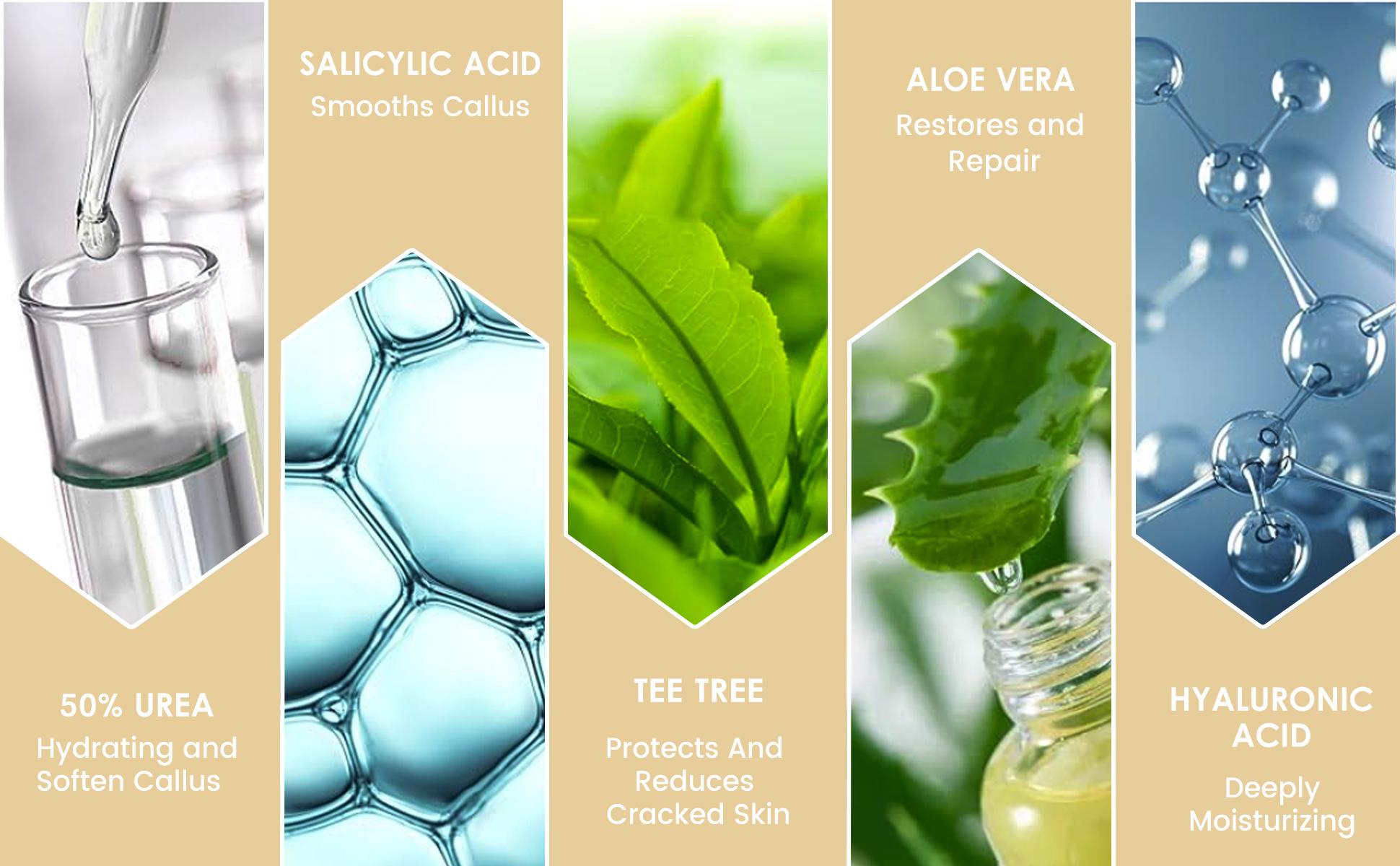 Grocerism 50% Urea Cream with Oat Extract for Sensitive Skin | Foot & Hand Cream with 2% Salicylic Acid, Hyaluronic Acid, Tea Tree & Aloe Vera，for Deep Hydration, Callus Removal, Beneficial for Cracked Heels and Hands 5.29 oz#TikTokShopHolidayHaul