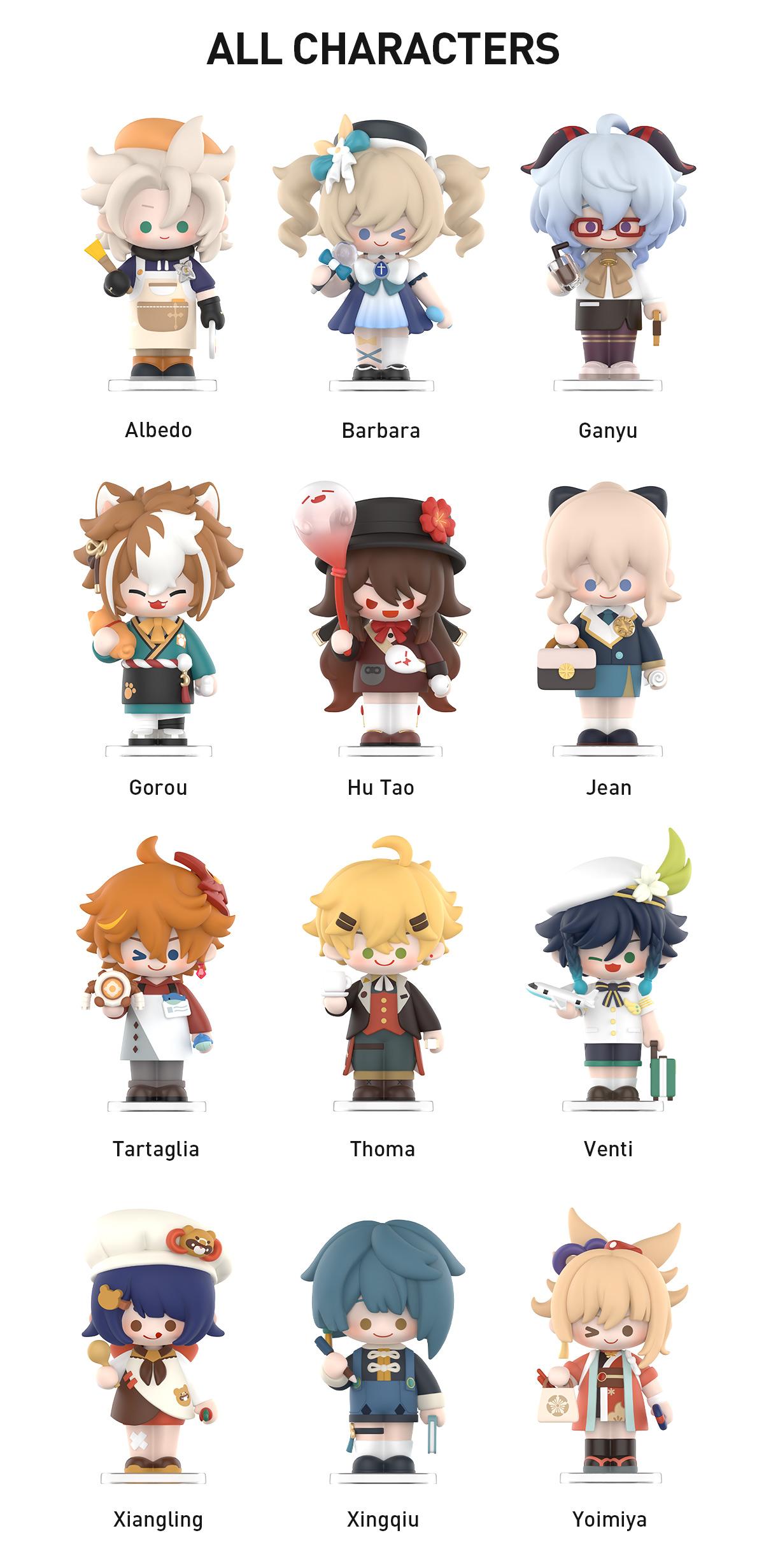 POP MART Genshin Impact Dress-Up Dreams Themed Chibi Series Figures POP MART Genshin Impact Dress-Up Dreams Themed Chibi Series Figures