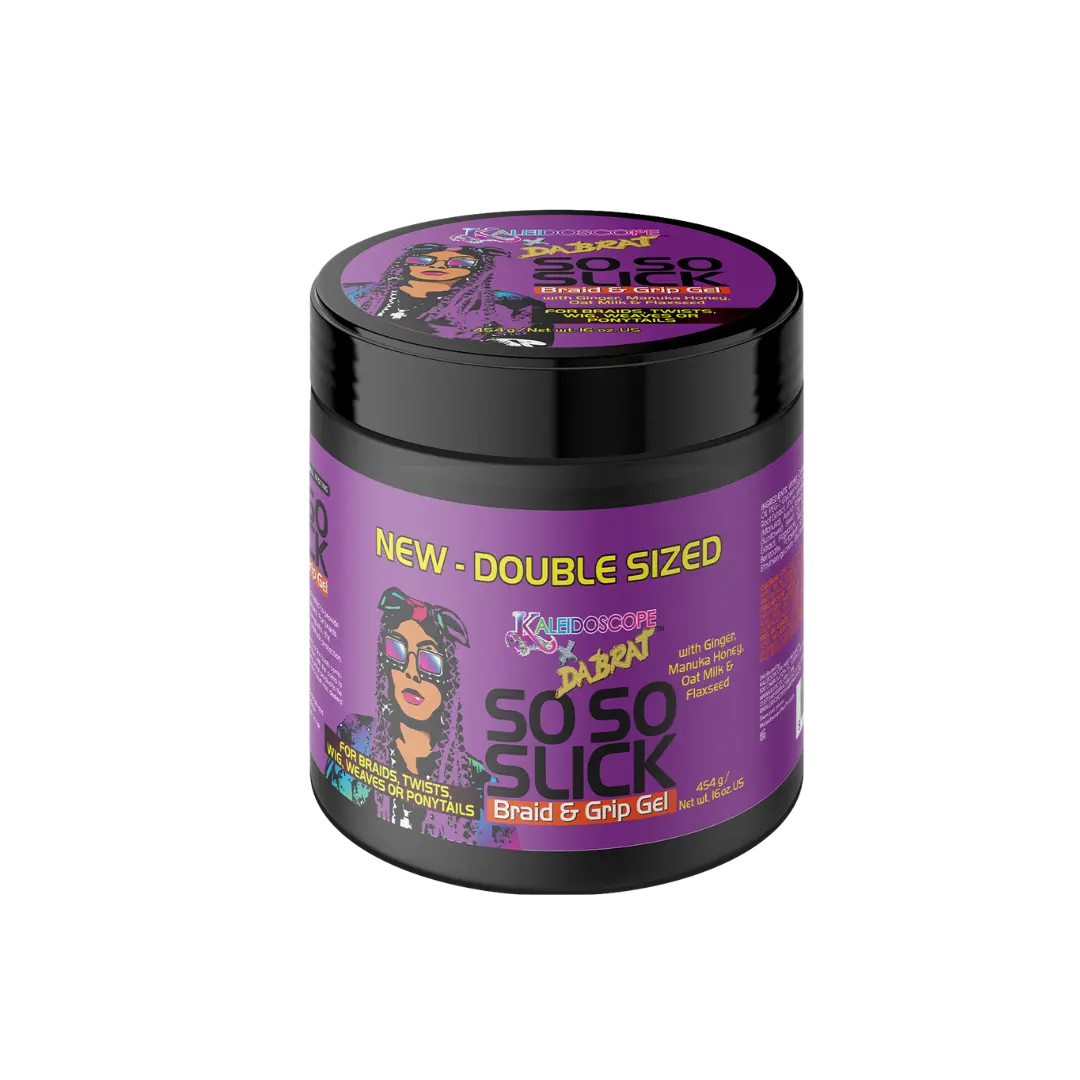 Kaleidoscope GWP - Da Brat SoSo Slick Haircare Braiding and Grip Gel, 16oz, Braiding Gel, Strong Hold Gel, Styling Gel