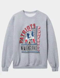 JUNK FOOD New England Patriots Backfield Womens Boyfriend Crewneck Sweatshirt