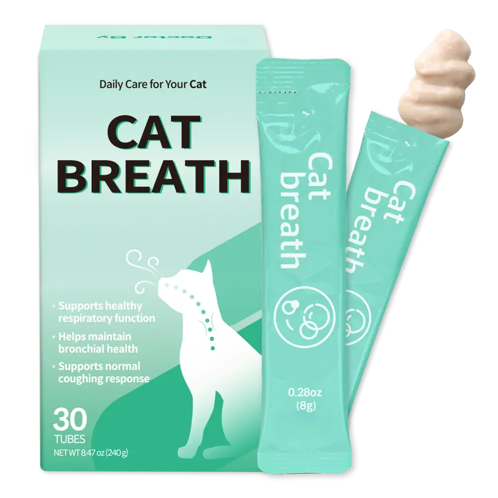Doctor By Cat Breath Bronchial Supplements Cat Sneezing Treatment Asthma Cold Cough Nose Relief Respiratory&Immune Support with TF-343-30 lickable Formula Individually Packaged, Chicken