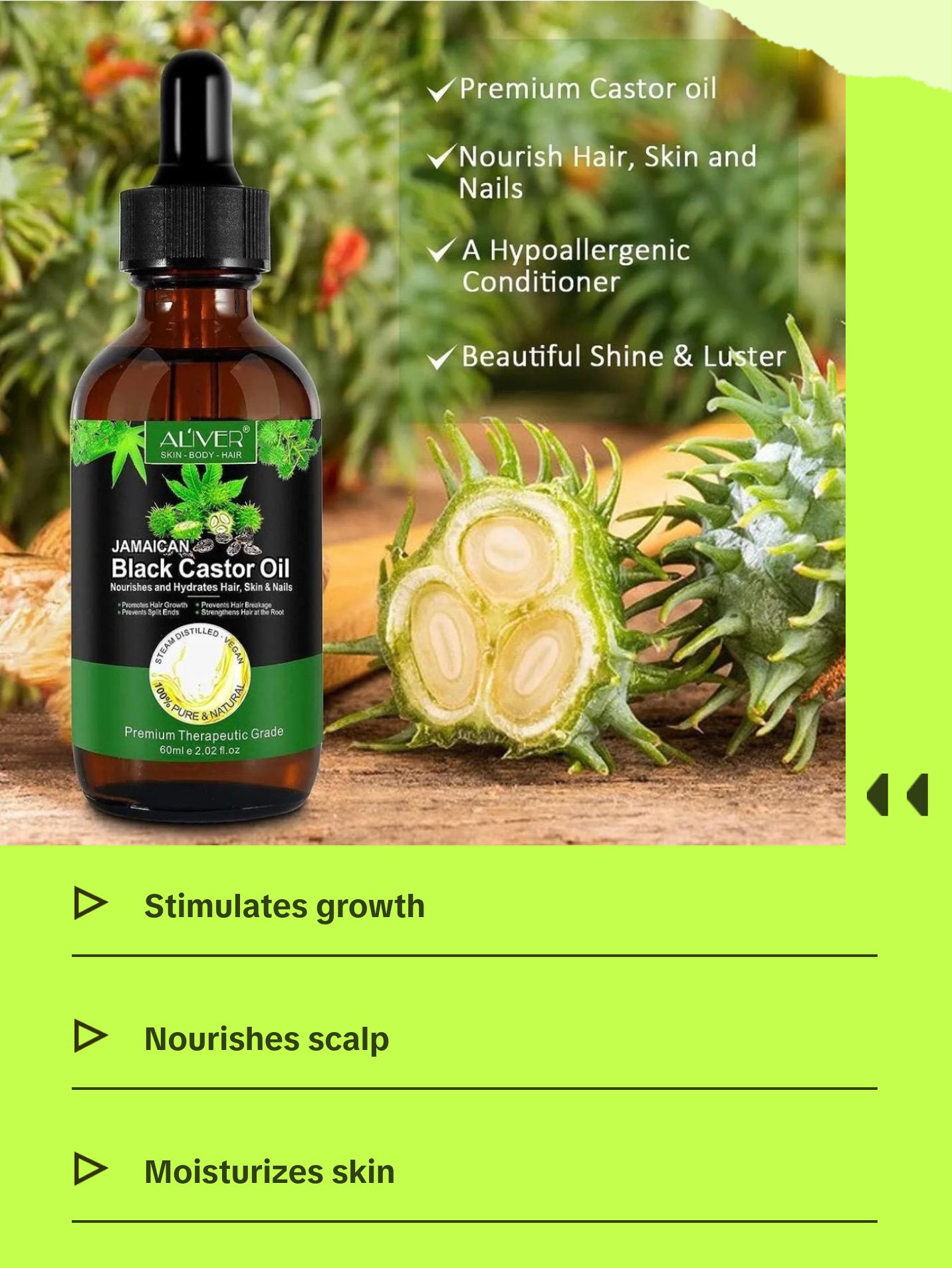 Jamaican Black Castor Oil 100% Pure Cold Pressed 2oz