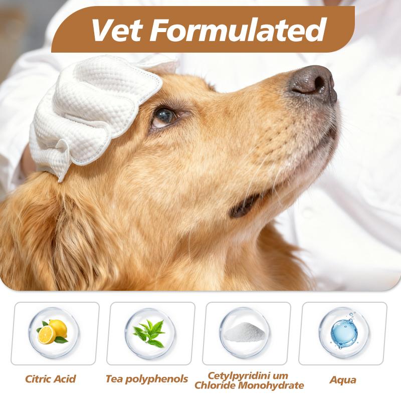 Pet Cleaning  Wipes – 6 Count Pack for Cats & Dogs pet hair removal tool  All-in-One Grooming & Shedding Tool for Full-Body Freshness Paws Odor