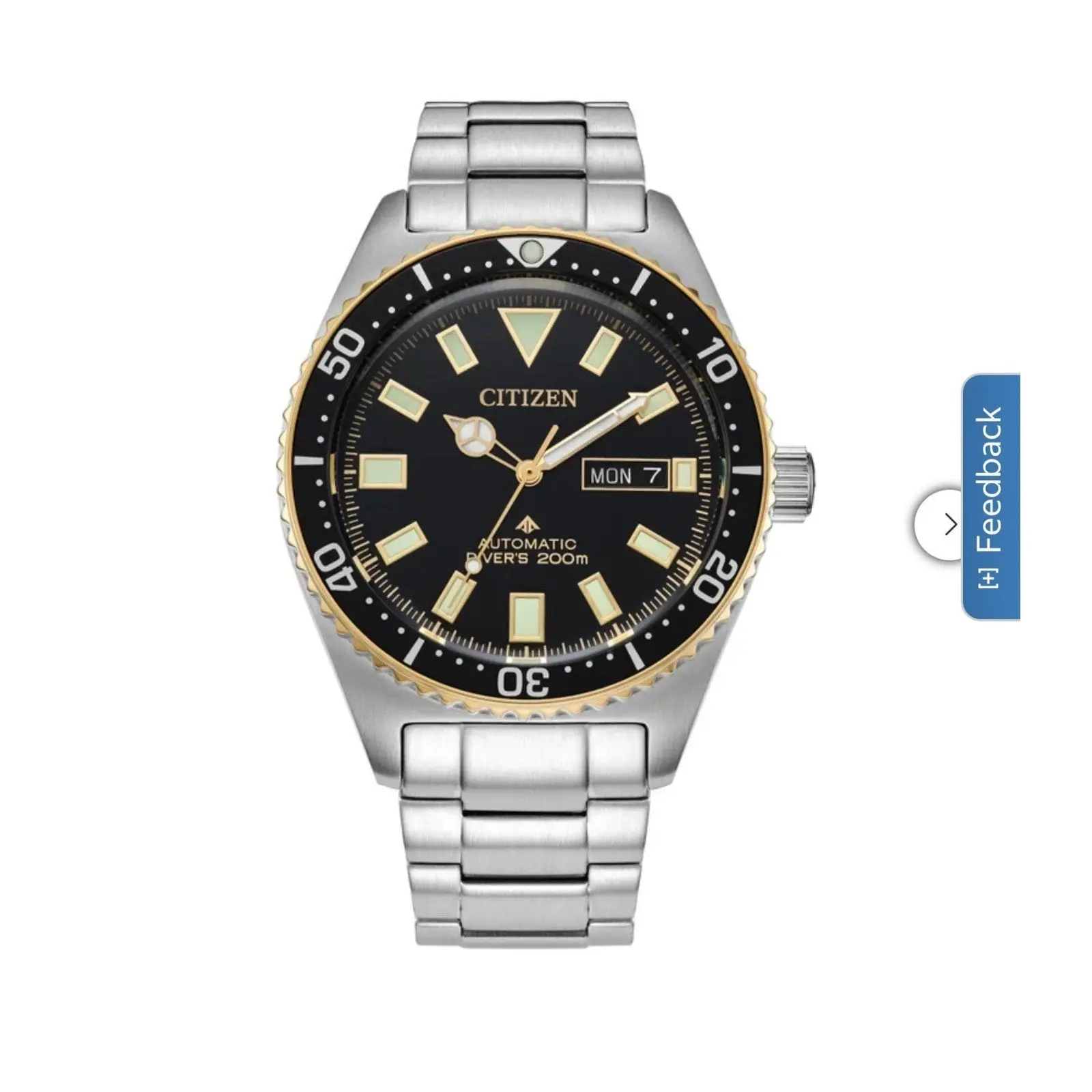 Citizen Promaster Diver NY0125-83E Automatic, Sporty Round Black Dial, Stainless Steel Diving Men’s Fashion Watch