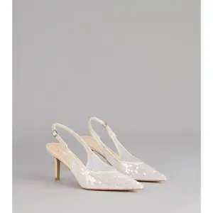 Shimmer Point Slingback Pumps Shimmer Point Slingback Pumps