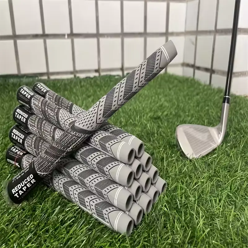 13PCS Plus Reduced Taper Golf Iron Grips, Non-Slip Dual Texture Rubber Golf Club Replacement Grips, All Weather Shock Absorbing Standard Golf Grips for Irons, Wedges & Fairway Woods