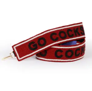 South Carolina Gamecocks "Go Cocks" Beaded Purse Strap by Desden