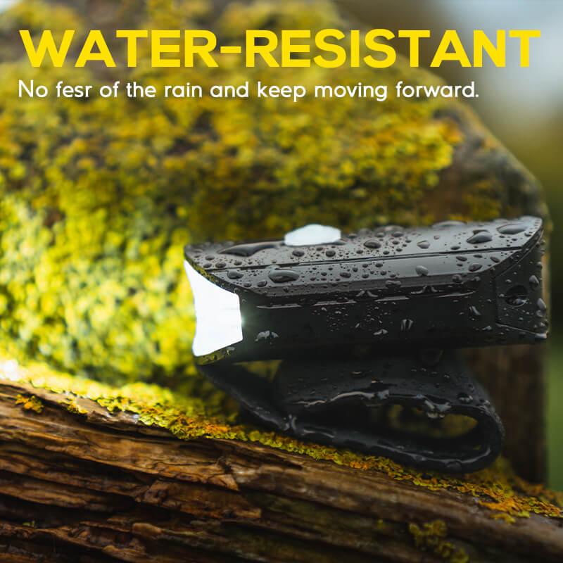 Hokolite 1500 Lumens Rechargeable Bicycle Headlight with Low Battery Indicator, Daylight-Visible Flash, Compact Design & 4 Inch for Outdoor Cycling