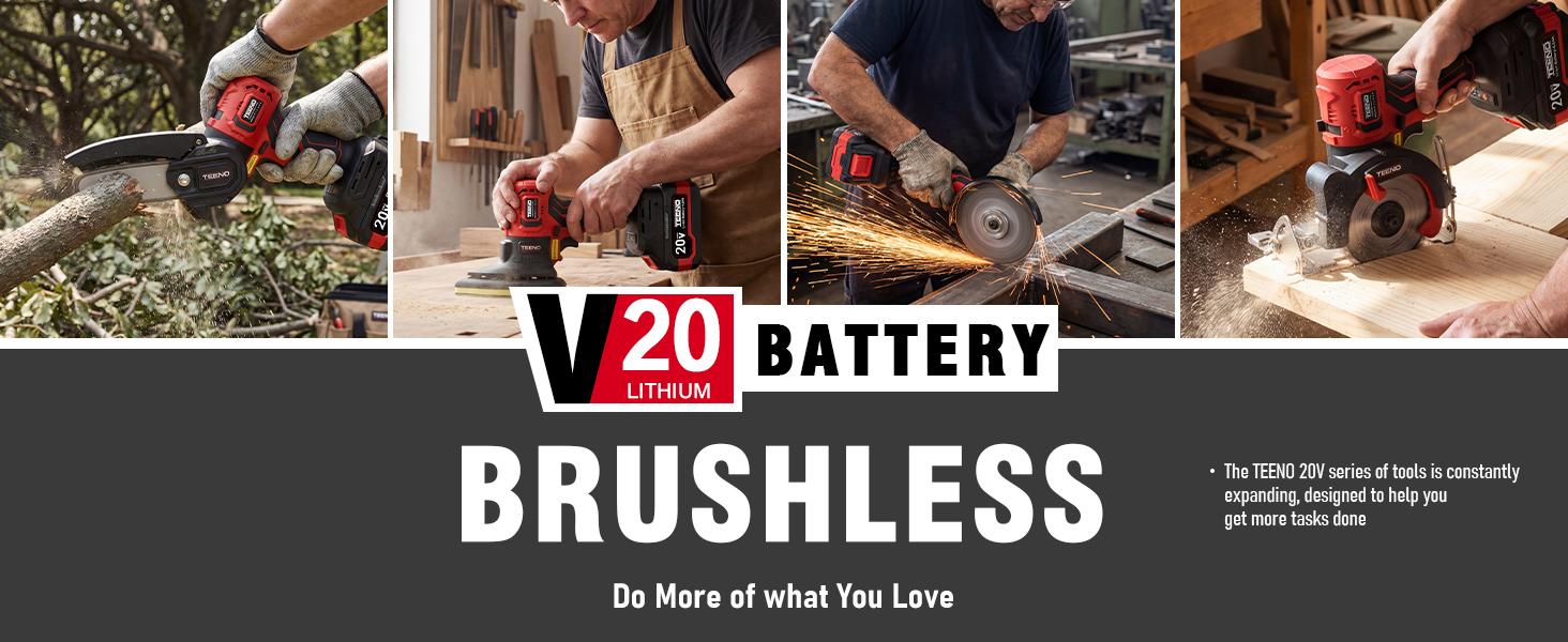 20V Cordless Combo Kit, 11-IN-2 8-IN-1 3-IN-1Cordless Multi-tool with Case, Drill, Recip saw, Chain Saw, Impact wrench, Oscillating tool, Sander with Accessories, 3.0Ah Lionthium Battery and Charger Portable