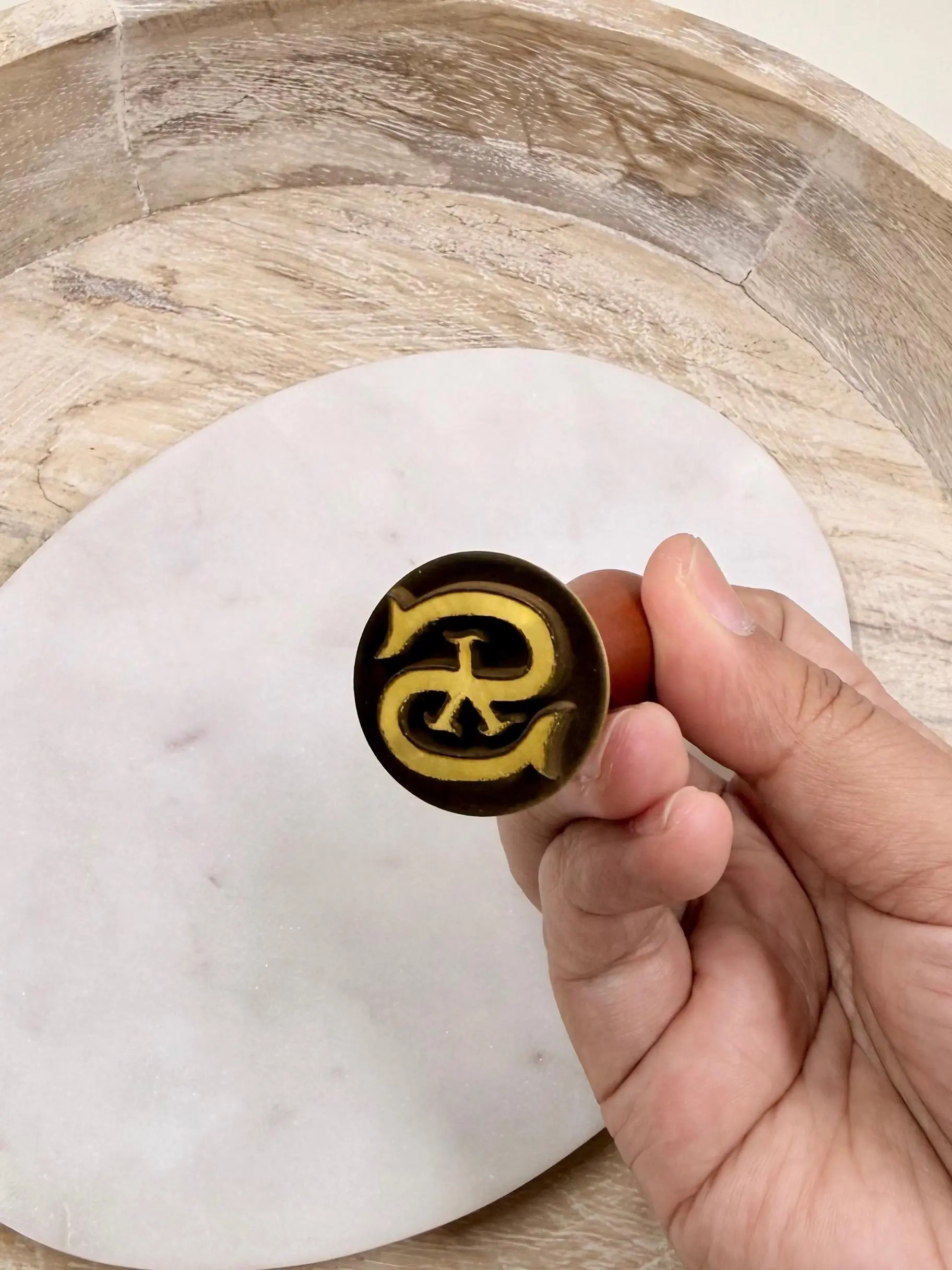 Custom Brass Wax Seal Stamp, Wooden Handle, Photo or Logo Engraved