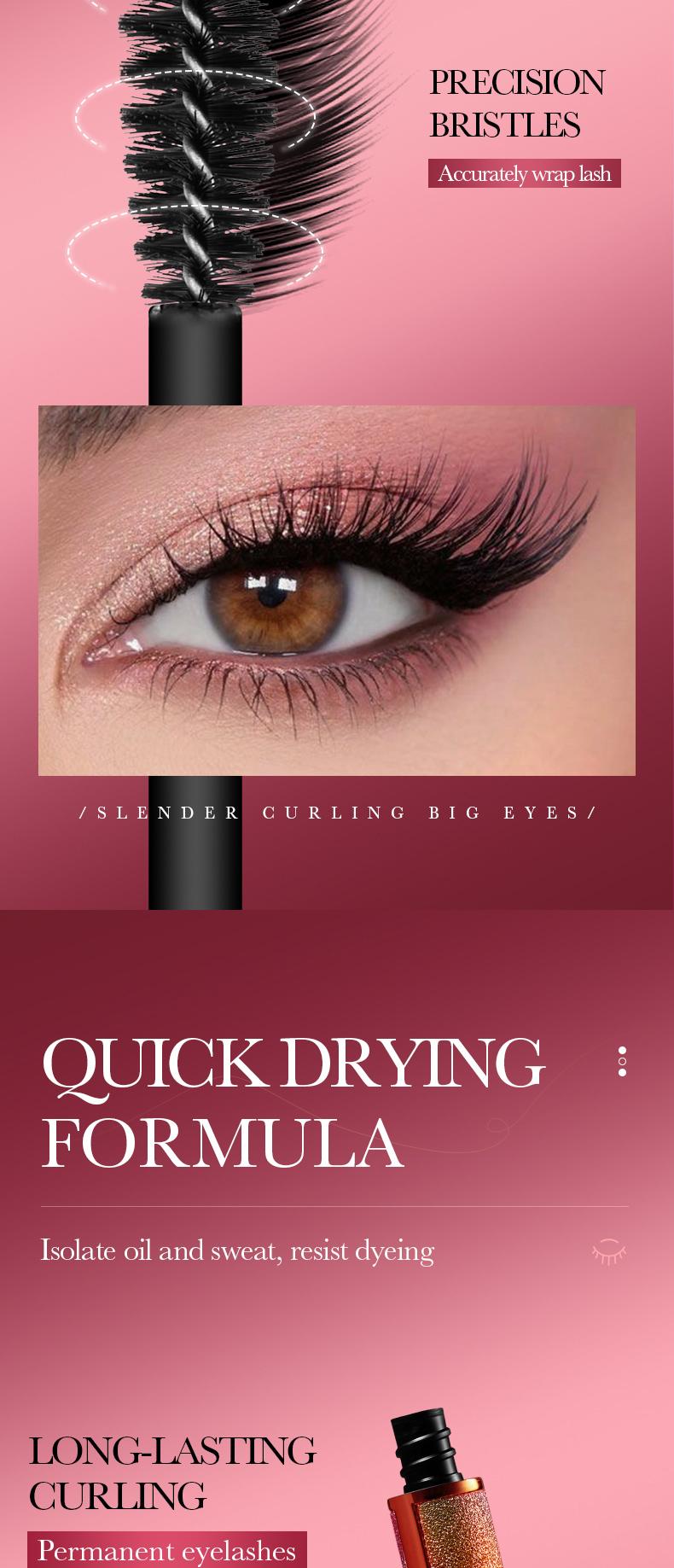 Star Mascara,Long Lasting Curling Eyelashes,Waterproof,Fast Drying