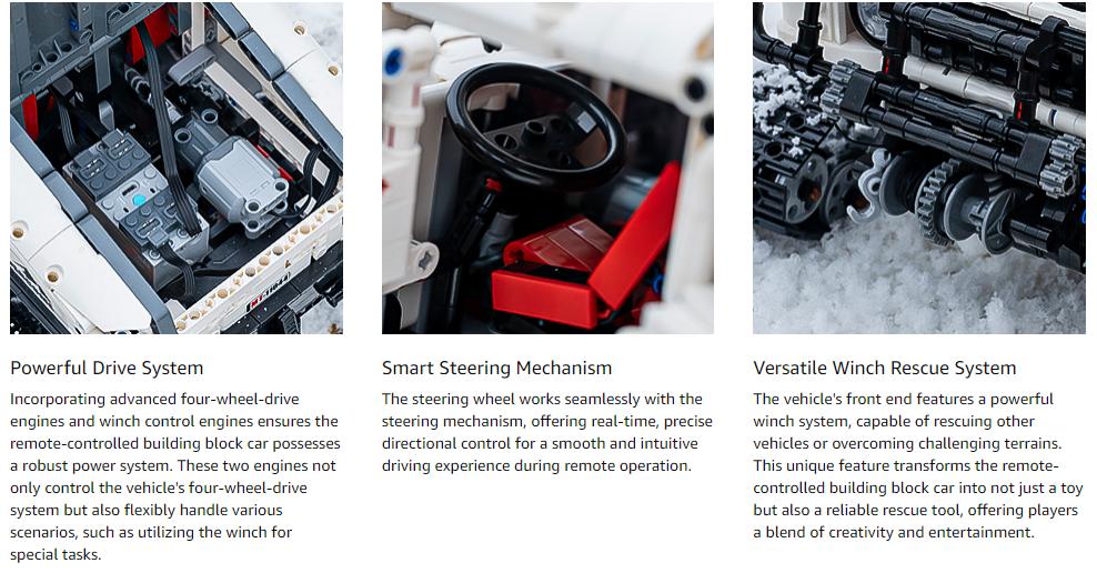 UNCLE BRICK Montessori Toys Magnetic Blocks STEM Educational Building Blocks Set 3088Pcs 1:8 Scale Motorized Hummer Off-Road Remote Control Car Gift for Boys Ages 8+ Holiday Haul Christmas gift