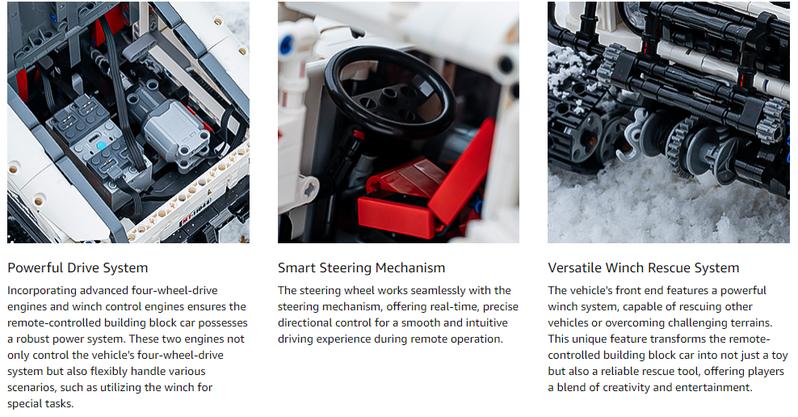 UNCLE BRICK Montessori Toys Magnetic Blocks STEM Educational Building Blocks Set 3088Pcs 1:8 Scale Motorized Hummer Off-Road Remote Control Car Gift for Boys Ages 8+ Holiday Haul Christmas gift