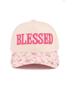 Blessed Floral Bill Adjustable Hat