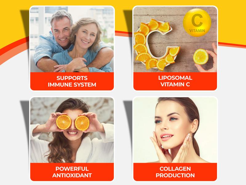 Liposomal Vitamin C Supplement 2100mg High Absorption