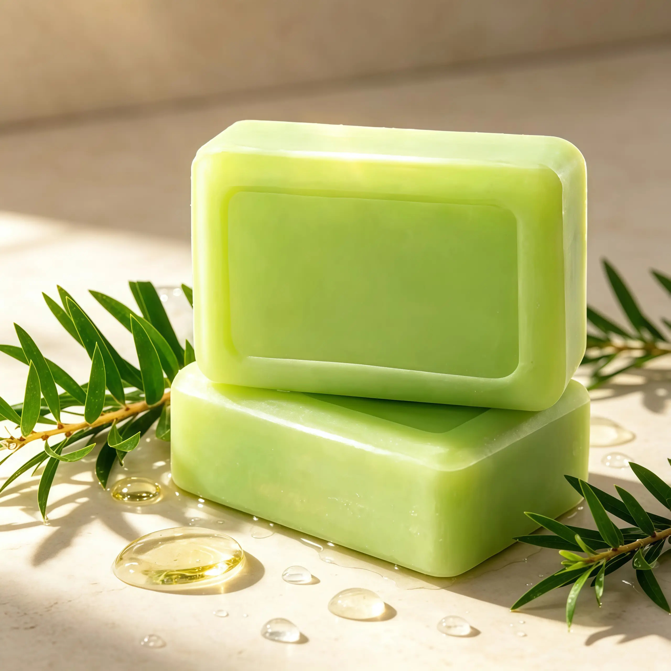 Tea Tree Relief Soap Bar - 100g Gentle Exfoliating Antifungal Body Care Soap, Fresh Daily Foaming Cleanser for Women, All Skin Types, Moisturizing, Single Box
