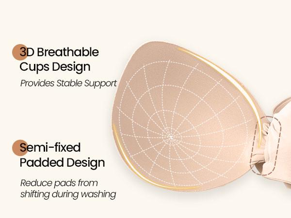 OEAK Wireless Bras for Women Deep V Seamless No Underwire Jelly Bra Full Coverage T Shirt Comfy Bralettes Everyday Bra