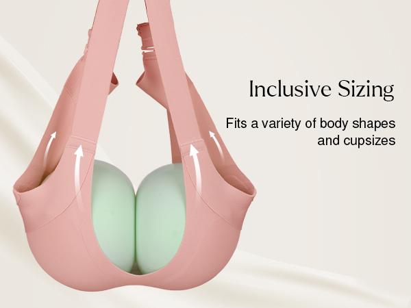 Popilush Wireless Wide Strap Everyday Supportive Push Up Comfort Bra Womenswear Minimalist