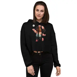 Snow Day Spark: Joyful Winter Play Crop Hoodie