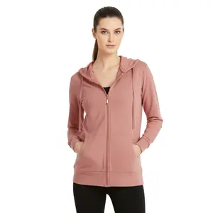 Women’s Lightweight Cotton Hoodie with Packets Full Zip Up Cotton Blend Drawstring Regular & Plus Size S-3XL Casual Zipper Hooded Sweatshirt Womenswear Activewear for Spring Fall Winter Outdoor