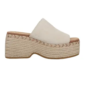 TOMS Womens Laila Platform Espadrille Casual Sandals Casual High Heel 3" & Up - Beige