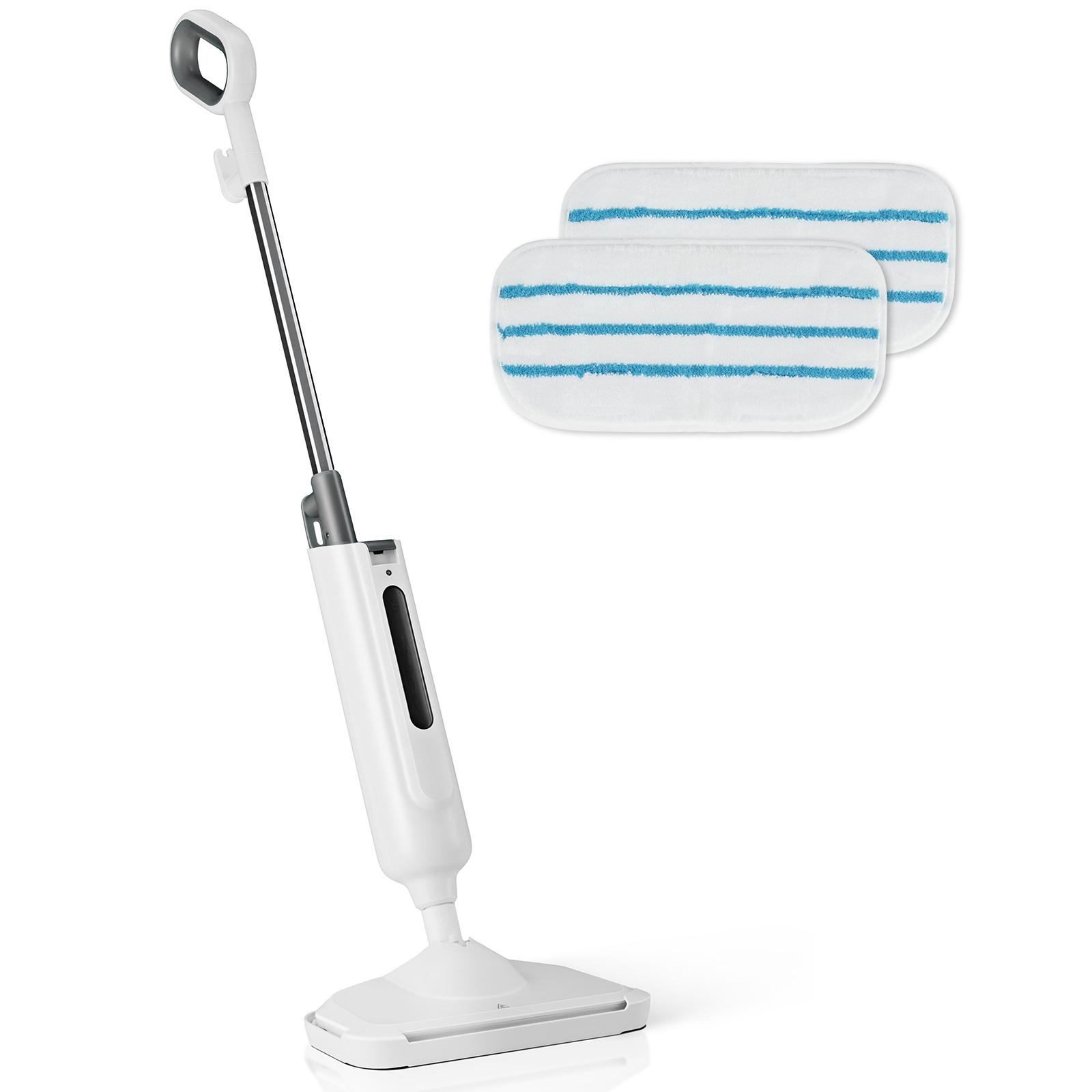 Steam Mop for Floors, 30-Second Heat-Up & 16.4ft Cord, for Hardwood, Tile, Laminate with Washable Pads, 11.2oz Tank