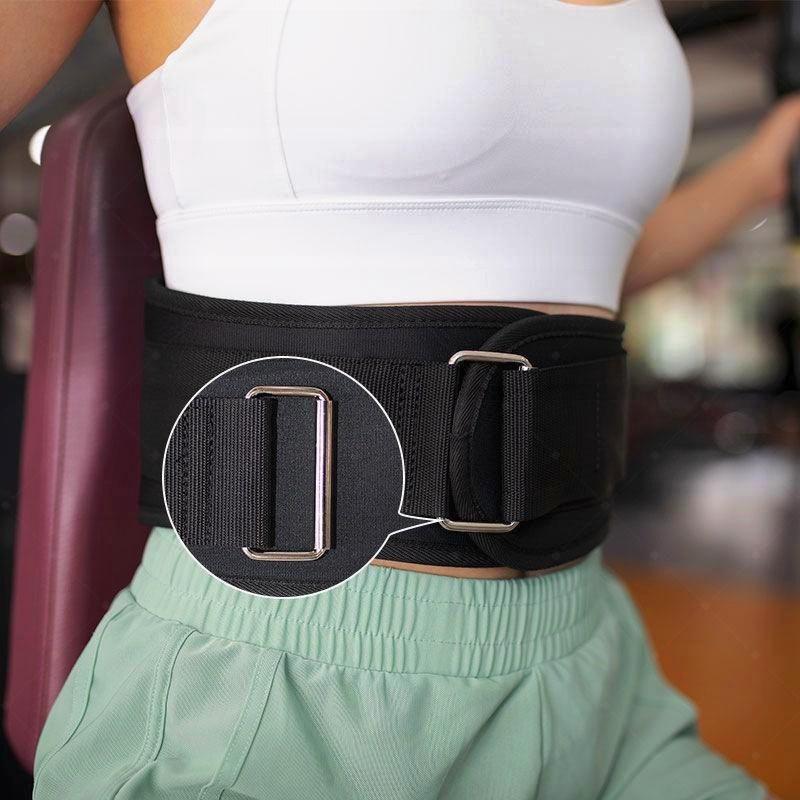 Trainer with Lumbar Support Women's sweat waist trainer belt elastic waistband commercial gym Trimmer Belt for Fitness Waist Premium Adjustable Weight Lifting Belt with Double D-ring Buckle for Squats Dumbbell & Barbell Fitness Gym Essential Muscle Traini