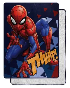 Marvel Spider-Man Blanket Crouched Action Stance 60 x 80" Silk Touch Back Throw