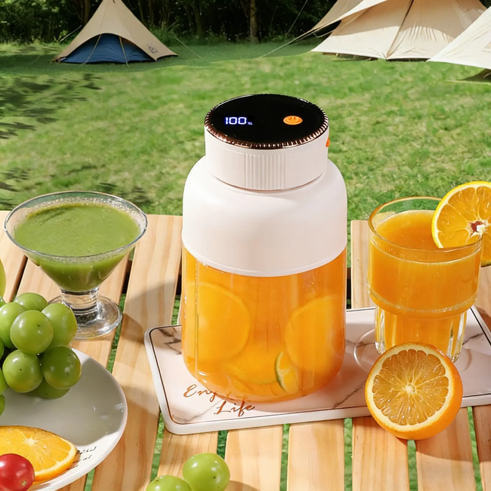 Portable Personal Blender for Smoothies & Shakes, USB Charging Cordless Rechargeable Vegetable Blender with Powerful Blades, Large Capacity, Double Lid Design, 1300mAh Battery for Kitchen, Outdoor Use