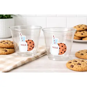 Milk Decorations Cookies Party Cups, Milk Cups and Cookies Cups Party Favors Milk Treat Cups Milk Birthday Cookies Birthday Favors Cups