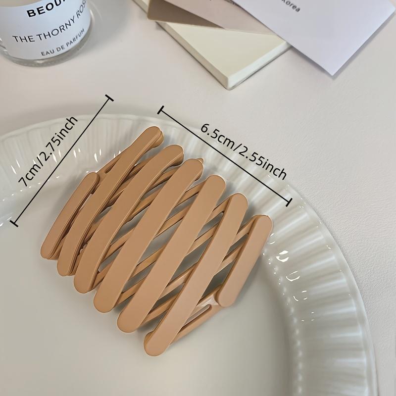 5Pcs Portable Retractable Hair Bands Women Non-Slip Teeth Grip Minimalist Resin for Gym Face Wash