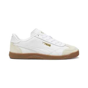 PUMA Mens Club 5V5 Lux Lace Up Sneakers Shoes Casual - Off White, White