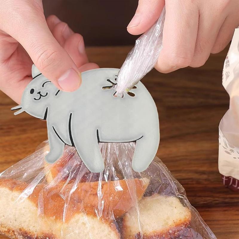 3 Pcs Cat Butt Bread Clip - 3D Printed Humorous Kitchen Gadget - Plastic Bag Holder for Bread & Snacks - Cute Animal Pantry Storage Accessory - Quirky Home Decor Gift - Playful Design - Lightweight Accessory - Pet Lovers