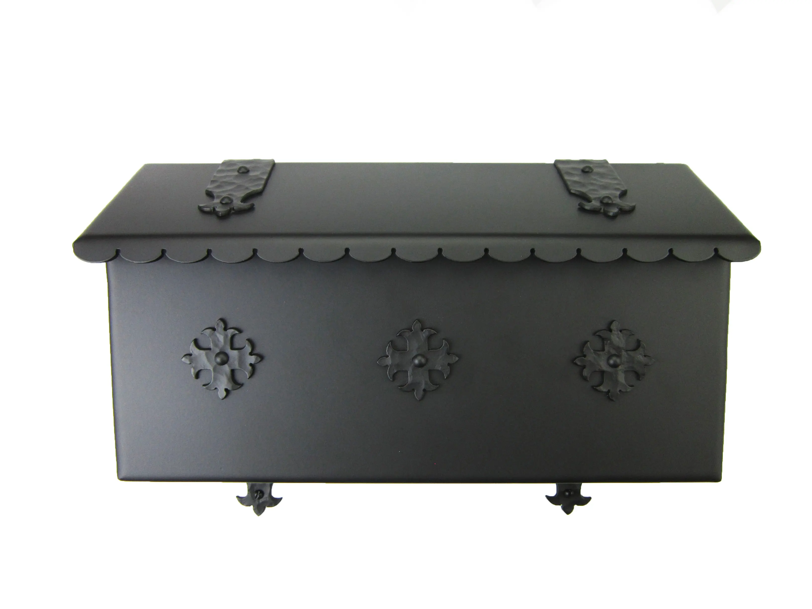 Traditional Spanish Cross Wrought Iron Mailbox