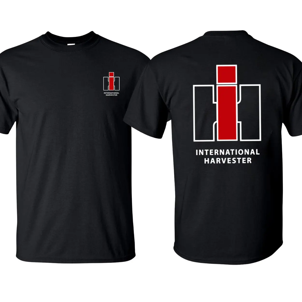 International Harvester Vintage Logo 2-Sided Men T-Shirt America Farmer Tee Farm Life Shirt Tractor Style Short Sleeve Crewneck For Him For Her