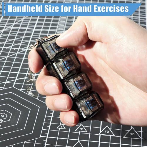 4PCS Keyboard Fidget Clicker Keychain Toy, Clear Mechanical Button Finger Fidget for ADHD, Anxiety & Autism, Addictive Stress Relief Desk Toy, Fun Gift for Friends, Teens & Adults