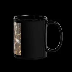 Ethereal Angel Black Glossy Mug