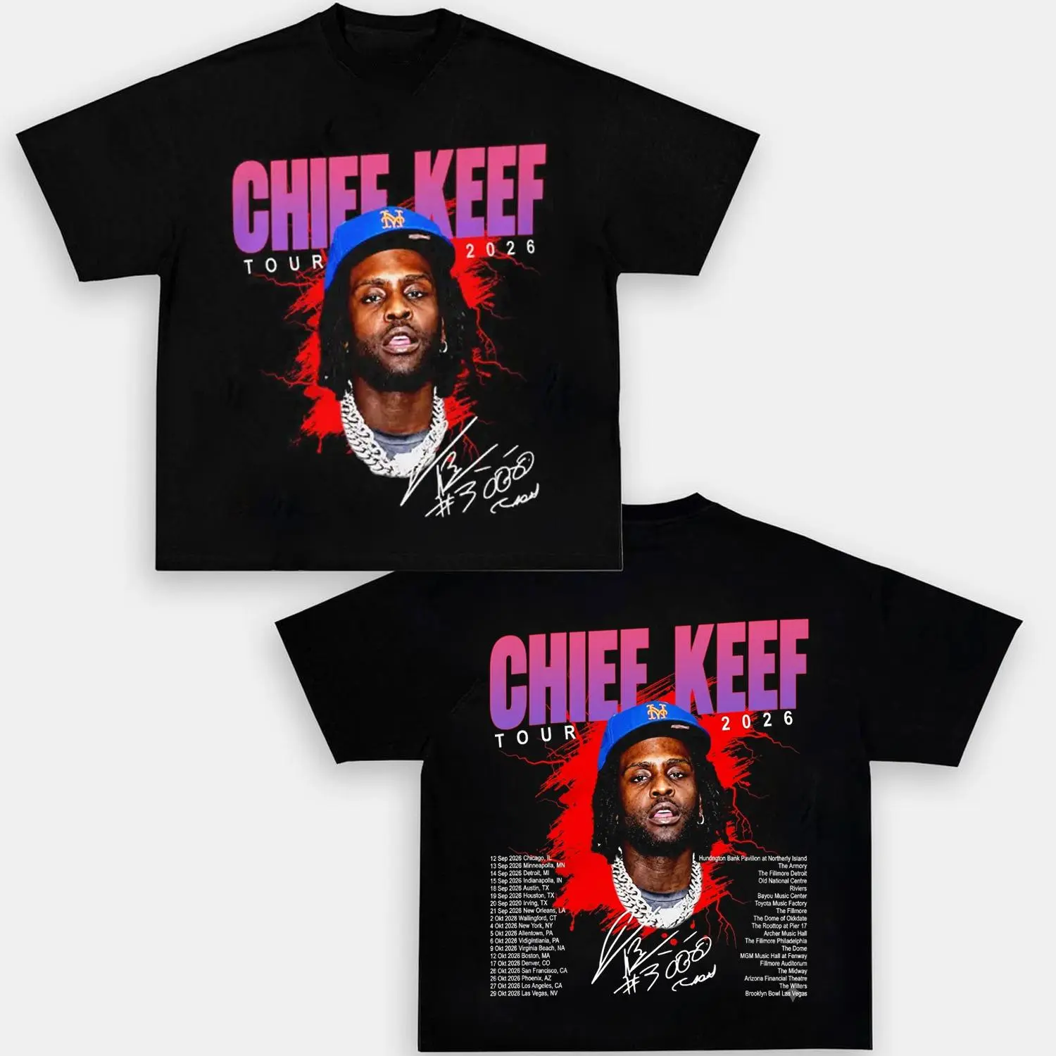 Chief Keef Live 2026 Tour Vintage Chicago Drill Graphic Unisex T Shirt Gift For Rap Fans XY150701