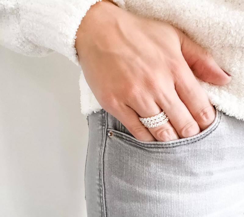 Diamonique 100-Facet Eternity Band Ring, 14K Clad or Sterling